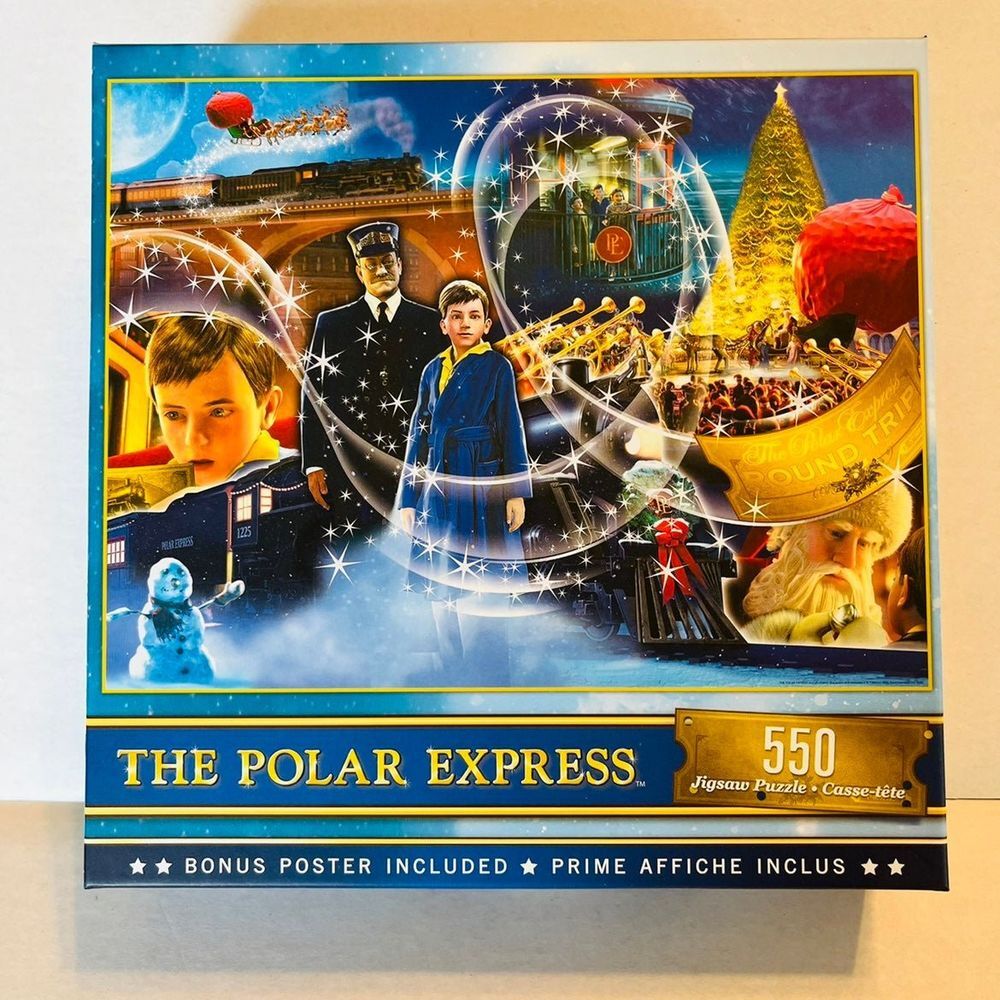 The Polar Express 550 piece jigsaw puzzle New in box bonus poster included